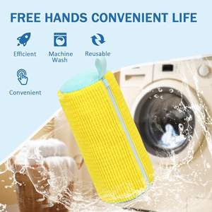 Bolsa de malla nueva de gran tamaño para limpieza de zapatillas con cremallera, ideal para lavar ropa en casa sin esfuerzo. - Product Image 3