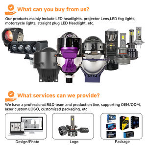 Kit de Conversión de Faros Delanteros LED Automotrices Premium, Lente de Proyector de Haz Láser <span class=keywords><strong>Ultra</strong></span> Brillante, Actualización de Luces de Coche de Luz Alta y Baja - Product Image 3