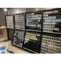 Vitrine de Présentation de Cartes de Prix de Détail PSAs TCG, Présentoir Métallique Repositionnable, Support d'Affichage de Cartes, Vitrine Simple Face