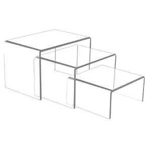 Acrylic Risers for Display, Acrylic Display Riser, Clear Display Stands for Shelf Dessert Collectibles Jewelry Showcase