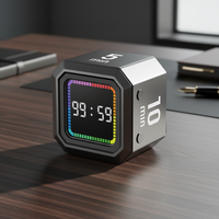 Minuteur Visuel Magnétique Cube avec Écran LCD, Minuteur Numérique à Retournement par Gravité pour la Cuisine, l'ADHD, l'Apprentissage des Enfants, la Salle de Classe, l'Étude et le Méthode Pomodoro