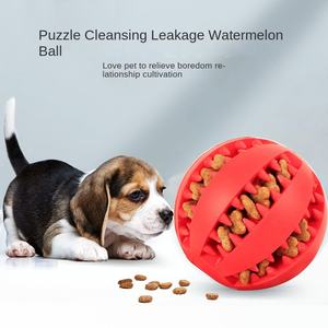Hete Verkoop Kleine Plastic Watermeloen Bal Hond Speelgoed Elastisch Rubber Puppy Decompressie Molair Speelgoed - Product Image 5