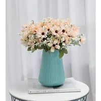 Fleurs de décoration de mariage, nouvelle collection, fleurs de chrysanthème artificielle en plastique de haute qualité pour décoration de bureau, maison