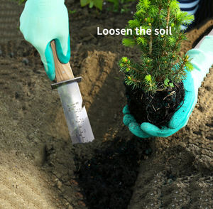 سكين هوري هوري عالية الجودة للحدائق بشفرة من الفولاذ المقاوم للصدأ ومقبض خشبي، أداة حدائق قابلة للتخصيص مع غمد - Product Image 4