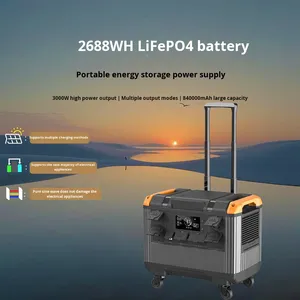 Estación de Energía Portátil de 3000W, 220V, Generador de Carga Solar con MPPT, Arranque de Emergencia para Automóvil, Suministro de Respaldo para Exteriores, Onda Sinusoidal Pura - Product Image 3