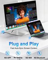 Émetteur et récepteur sans fil 328FT/100M 4K 1080P 60Hz Plug & Play Adaptateur d'extension double bande 5G pour PC/ordinateur portable TV