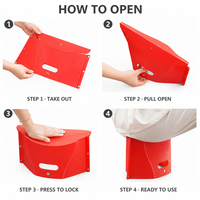 Chaise pliante portable légère en plastique avec fonction de transport, tabouret de rangement extérieur pour le camping, la pêche, les pique-niques et l'utilisation en jardin