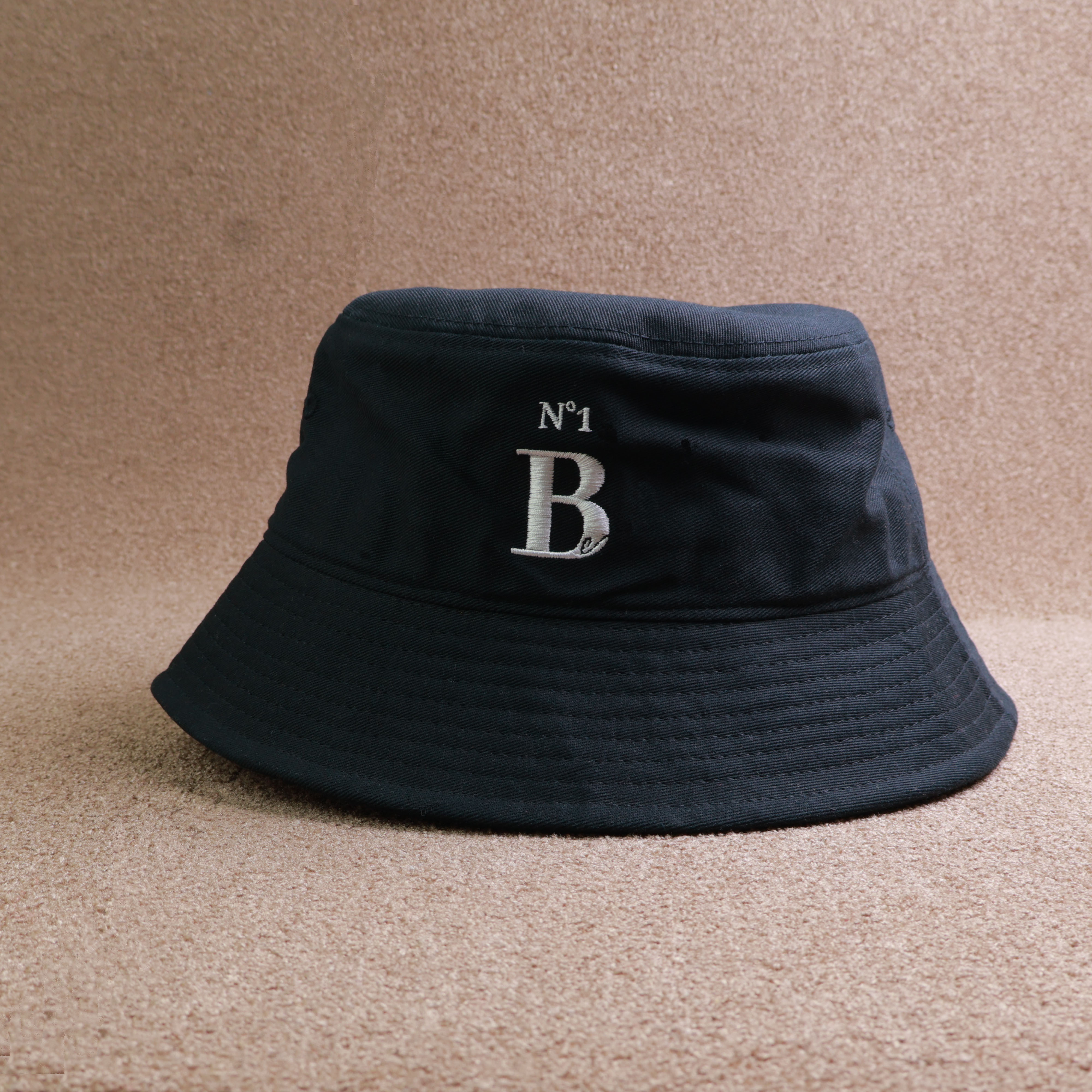 100% cotton flat embroidered bucket hat