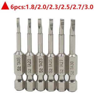 Puntas de destornillador triangulares FsyMx, vástago hexagonal de acero S2, 1/4, para destornillador de impacto neumático, punta antirrobo - Product Image 3