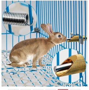 100 pièces/sac Abreuvoir automatique à tétine avec raccord en T de 8 mm pour lapins, hamsters, Totoro, volailles domestiques, distributeur d'eau et de nourriture, abreuvoir pour lapins - Product Image 2