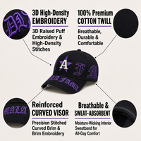 Casquette de baseball personnalisée en coton à 5 panneaux avec broderie, nouvelle casquette vierge en gros pour hommes, casquette de sport