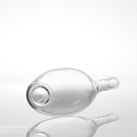 Bouteille en verre transparent de 750 ml en forme de goutte d'eau, décanteur à spiritueux en verre extra clair avec bouchon en liège profond pour le stockage de liqueurs