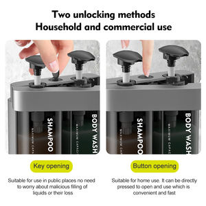 Dispensador de Jabón de Espuma al por Mayor de Fábrica, Material ABS, Botella Manual para Lavado de Manos, Montado <span class=keywords><strong>en</strong></span> la Pared, Contenedor de Champú y Loción para Baño - Product Image 2