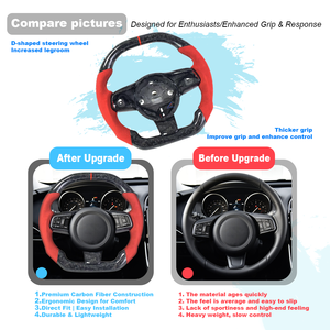 พวงมาลัยสปอร์ตคาร์บอนไฟเบอร์ฟอร์จสำหรับอุปกรณ์ตกแต่งภายในรถยนต์สำหรับ E-PACE จากัวร์ F-PACE XE <span class=keywords><strong>XF</strong></span> - Product Image 3