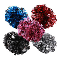 Icheerobics Cheer Poms 4 pouces métalliques avec poignée en plastique blanc Cheerleading Pom