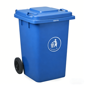 حاوية نفايات بلاستيكية مخصصة سعة 80 لتر، حاوية نفايات صغيرة رخيصة من البولي إيثيلين عالي الكثافة للترويج وإعادة التدوير مع عجلات - Product Image 4