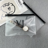 Bolsa con cierre de cremallera para collar de pendientes de embalaje pequeño personalizado para joyería, bolsa de embalaje de plástico con cremallera de PVC deslizante para joyería