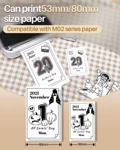 Mavi diş etiket yazıcı mobil fotoğraf yazıcı Phomemo M03 el taşınabilir Mini yazıcı öğrenciler ev çocuklar için çalışma - Product Image 4