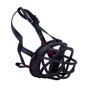 Muselière pour chien réglable, anti-morsure, anti-mastication et anti-aboiement, en silicone souple, nylon et néoprène - Product Image 1
