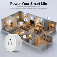 Prise intelligente WiFi 10A, compatible avec l'application Tuya, Alexa et Google Home, prise WiFi pour commande à distance, minuterie et fonction de programmation