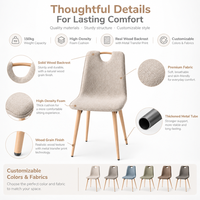 Chaise empilable B2B avec assise rembourrée, design de rangement compact, pour cuisine commerciale, café, bar, vente en gros
