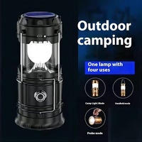 Nouvelle lanterne de camping LED haute luminosité lampe de poche lanterne solaire et rechargeable lampe de pêche pliable et portable