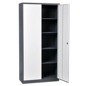 Archivador Metálico Alto <span class=keywords><strong>de</strong></span> 2 Puertas con Estantes Ajustables para Oficina en Casa, Almacén o Garaje - Product Image 2