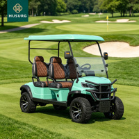 Voiturette de golf électrique compacte 6 places, chariot de chasse, nouveau design 2024, certifiée CE, autonomie 7-9 km, batterie 220V