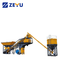 Centrale à béton mobile automatique de qualité supérieure avec système de contrôle PLC, capacité 90m3/h, machine à béton prêt à l'emploi