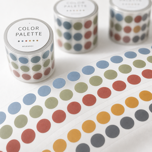 Ruban Washi Transparent PET Découpé sur Mesure, Couleurs Morandi Classiques et Estompées, à Points, pour Bullet Journal, Suivi d'Habitudes, DIY - Product Image 3