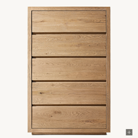 Meubles de chambre à coucher modernes, ensemble de meubles de chambre à coucher, ensemble de commode à 5 tiroirs en chêne de luxe