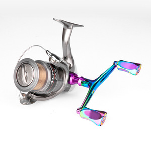 Accessoires de moulinet de pêche, moulinet à lancer avec double bras oscillant, en alliage d'aluminium coloré modifié, pour la pêche en eau salée et en eau douce - Product Image 1