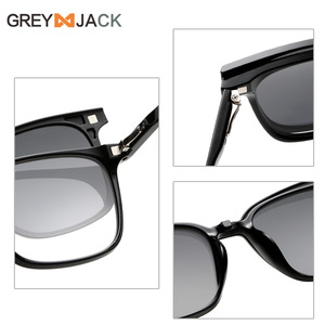 Gafas de Sol Magnéticas 3 en 1 Greyjack, Montura TR90, Lentes con Clip Polarizadas UV400, Unisex, Negras - Product Image 5