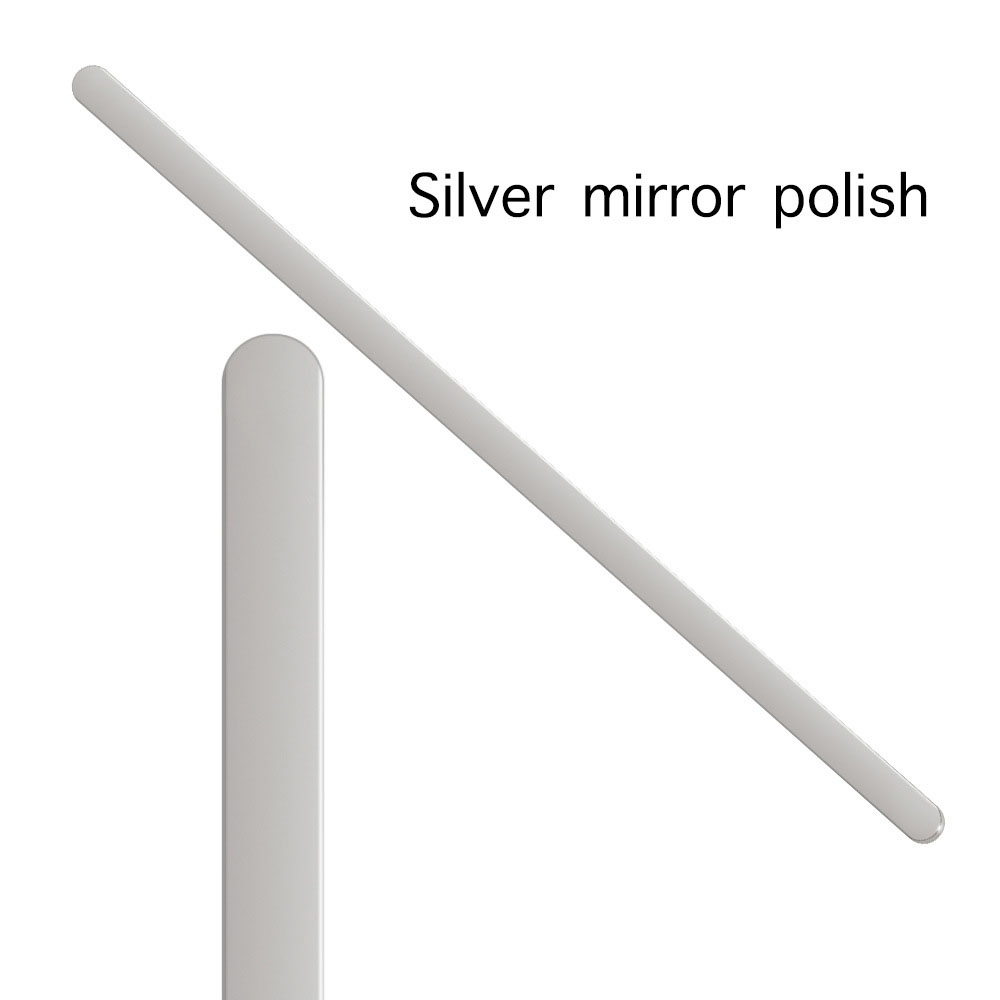 Miroir sans trou couleur acier