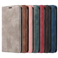 Étui portefeuille à rabat en cuir PU pour iPhone 16/16 Pro/16 Plus/16E/16 Pro Max avec porte-cartes et support, Housse professionnelle en gros
