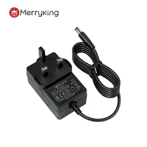 UK Plug Black UKCA CB BS 12V 3A AC DC power adaptor charger adaptor Power Adapter with type-c connector for LED lamp