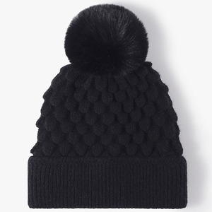 <span class=keywords><strong>2023</strong></span> gorro acanalado de <span class=keywords><strong>invierno</strong></span> de alta calidad para mujer, gorro suave y cálido, gorro de esquí con pompón para mujer, gorros de <span class=keywords><strong>invierno</strong></span> suaves y cálidos, gorros, gorro - Product Image 3