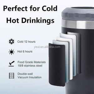 Bouteille isotherme en acier inoxydable à double paroi de 14 oz au design moderne, refroidisseur thermique métallique pour canettes fines, nouveau couvercle, pour camping et bière froide - Product Image 2