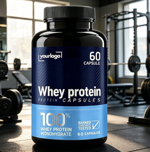 Cápsulas de Proteína de Suero de Leche de Alta Calidad, Aislado de Suero de Leche de Alta Pureza, Apoya la Recuperación Muscular y la Masa Magra, Marca Privada OEM - Product Image 1