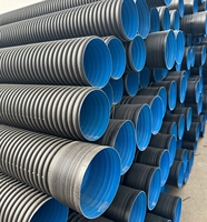 Tuyau de drainage ondulé à double paroi en PEHD, durable, écologique, transparent, léger, DN 600 800, grand diamètre, culvert CE