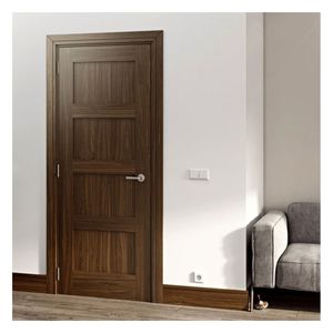 Puerta de madera maciza para habitación interior de estilo americano de alta calidad, puertas interiores precolgadas - Product Image 1