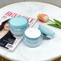 Pot cosmétique personnalisé de couleur bleu clair, 15g, en acrylique de luxe spécial pour crème