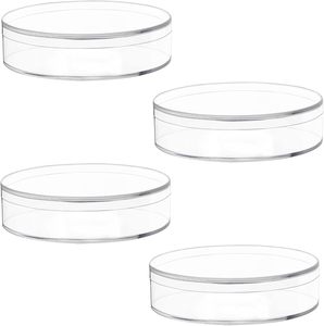 Contenedores de acrílico para dulces de Pascua con tapa, cajas de plástico transparentes pequeñas y redondas para dulces, 2.9x 2.9x 0.78 pulgadas - Product Image 1