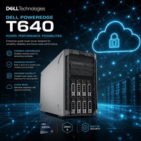 Servidor en Torre Dell T640 al por Mayor, Chasis de 2 Sockets, Solución de Almacenamiento SAS SATA de 18-32 Bahías, Servidor en Torre de Red