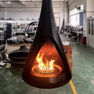 MEISU.CH Factory Ceiling Mounted Truefire <strong>Wood</strong> Burning/Alcohol/Electronic <strong>Stove</strong> Core 3d Vapor 700mm Hanging <strong>Wood</strong> Fireplace - Product Image 1