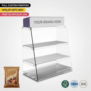Expositor de Chocolate Acrílico Transparente Personalizado al por Mayor, Expositor de Repostería de Mostrador Escalonado, Expositor de Pastelería para Farmacias - Product Image 1