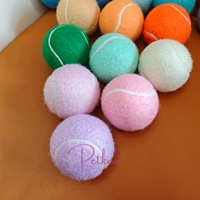Balle de tennis interactive personnalisée et colorée pour chien, avec possibilité d'ajouter un logo de marque, vente en gros, balles de tennis personnalisées pour chiens