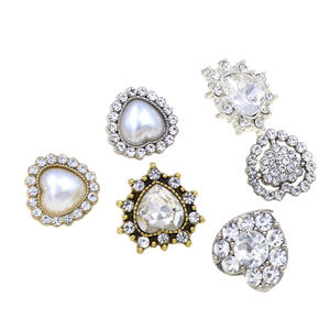 Boutons à coudre ronds en alliage, boucle diamant, breloque, perles en strass, boutons à tige - Product Image 5