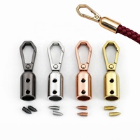 Capuchon en métal classique de luxe avec pompon et mousqueton en alliage de zinc de 8 mm pour sangles de sacs écologiques et accessoires de sacs à main