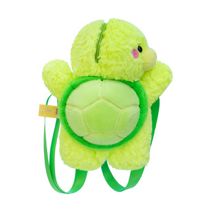 Borsa da scuola carina con cartoni animati all'ingrosso giocattolo di peluche di tartaruga piccola volpe borsa con animali di pezza giocattolo per bambini zaino in peluche - Product Image 5